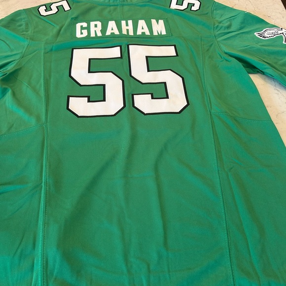Men's Nike Brandon Graham Kelly Green Philadelphia Eagles Jersey - Picture 5 of 6